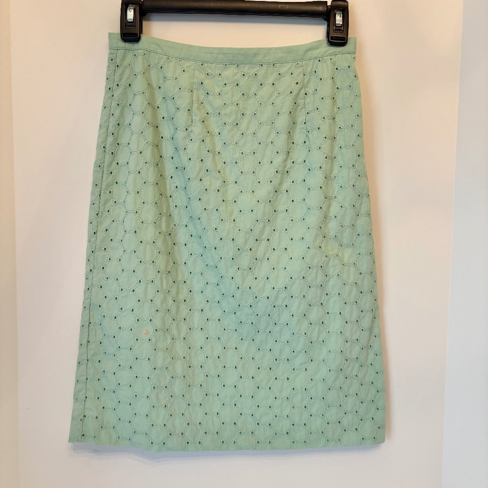 Boden Broderie Skirt Mint Green 2